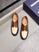 J.M.WESTON Man Brown and white Calfskin Business Leather Shoes 042854 (4)_th.jpg